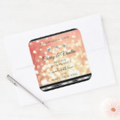 Licht rood en goudglitter Product Labels diamanten (Envelop)