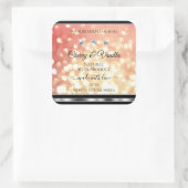 Licht rood en goudglitter Product Labels diamanten (Tas)