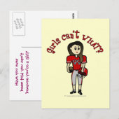 Licht rood Football Briefkaart (Voorkant / Achterkant)
