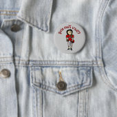 Licht rood Football Ronde Button 5,7 Cm (In situ)
