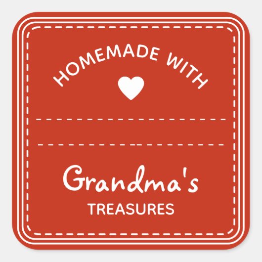 Licht rood gekleurde klep labelt blanco tekstbox l vierkante sticker (Voorkant)