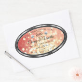 Licht rood Glitter Product Label Diamonds Logo (Envelop)