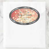 Licht rood Glitter Product Label Diamonds Logo (Tas)