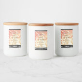 Licht rood Glitter Product Label Diamonds Logo Voedselcontainer Etiket (Flessen)