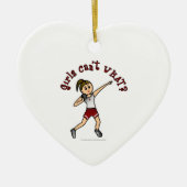 Licht rood met hot shot keramisch ornament (Voorkant)