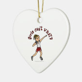 Licht rood met hot shot keramisch ornament (Links)