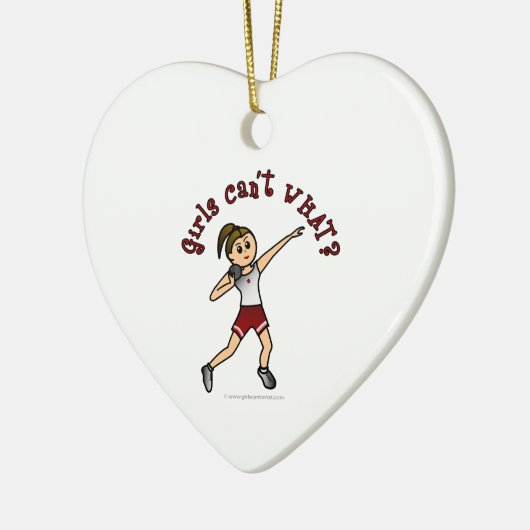 Licht rood met hot shot keramisch ornament (Links)