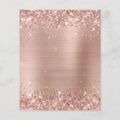 Licht Roos Gold Glitter 40th Birthday Paper Flyer (Achterkant)