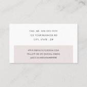 Licht roos grijs kleurenblok modern minimaal visitekaartje (Achterkant)