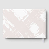 Licht roos grijs penseelstreken namen bruiloft fol gastenboek (Achterkant)