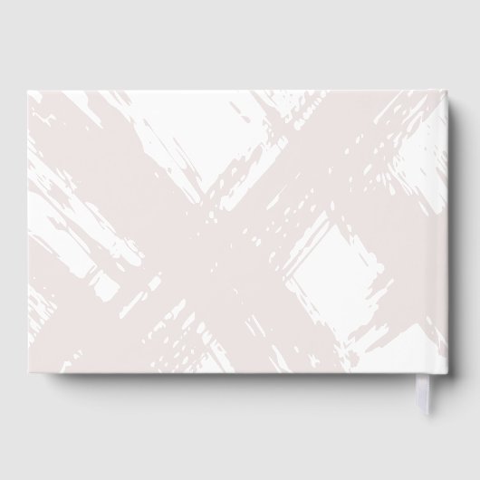 Licht roos grijs penseelstreken namen bruiloft fol gastenboek (Achterkant)