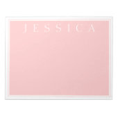 Licht Roos Roze | JOUW NAAM Notitieblok (Voorkant)