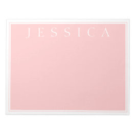 Licht Roos Roze | JOUW NAAM Notitieblok