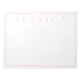 Licht Roos Roze | JOUW NAAM Notitieblok