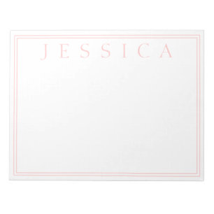 Licht Roos Roze   JOUW NAAM Notitieblok
