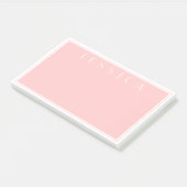 Licht Roos Roze | JOUW NAAM Post-it® Notes (Schuin)