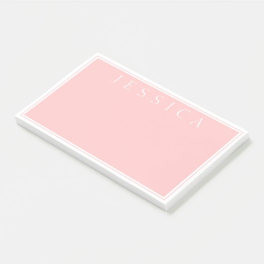 Licht Roos Roze | JOUW NAAM Post-it® Notes (Schuin)