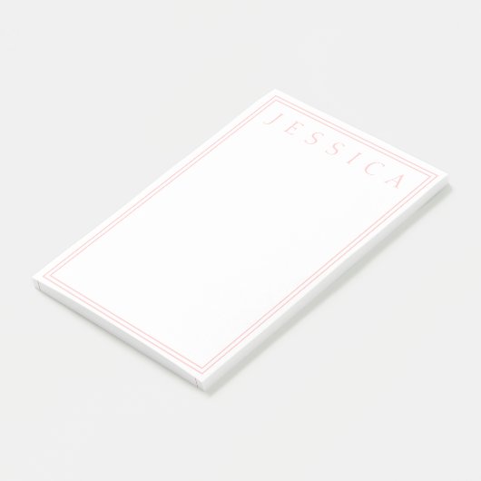 Licht Roos Roze | JOUW NAAM Post-it® Notes (Schuin)