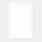Licht Roos Roze | JOUW NAAM Post-it® Notes (Voorkant)