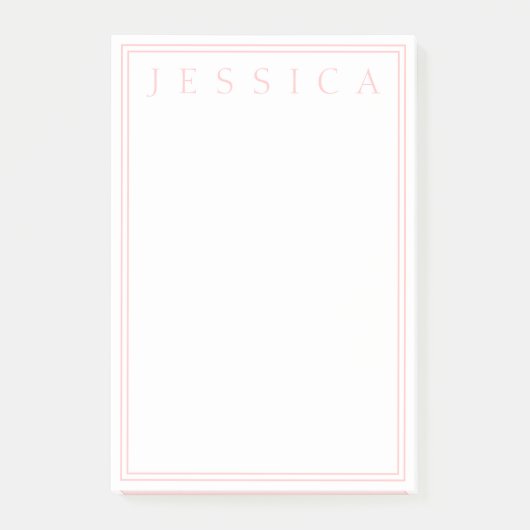 Licht Roos Roze | JOUW NAAM Post-it® Notes (Voorkant)