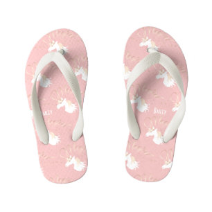 Licht Roos Roze Wit Magische Eenhoorn Meisje Kinder Teenslippers