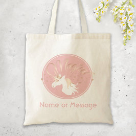 Licht Roos Roze Wit Magische Unicorn Tote Bag