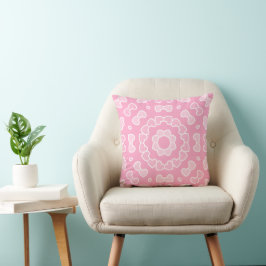 Licht roze Abstract Heart Patroon Sierkussen