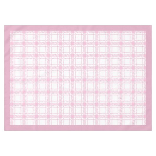 Licht Roze Check Tafelkleed voor Chic Interieurs (Voorkant (Horizontaal))
