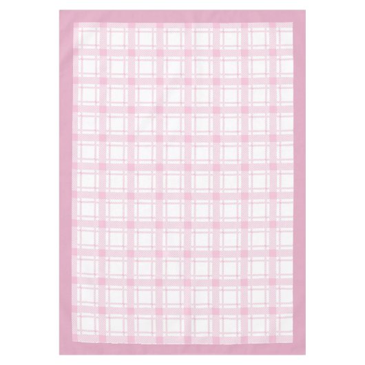 Licht Roze Check Tafelkleed voor Chic Interieurs (Voorkant)