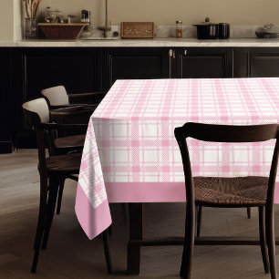Licht Roze Check Tafelkleed voor Chic Interieurs