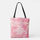 Licht Roze Donker Roze en Peach Camo Camouflage Tote Bag (Achterkant)