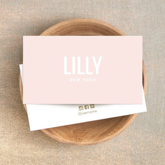 Licht roze, eenvoudige, moderne Professional Visitekaartje