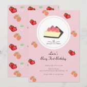 Licht roze Eerste Meisje Eerste Dag Kaart (Voorkant / Achterkant)