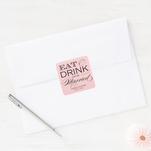 Licht roze Eet, Drink | STICKERS (Envelop)