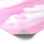 Licht Roze Elegante Wolken Decor Poster (Hoek)