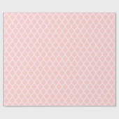 Licht roze en wit Marokkaans Quatrefoil Cadeaupapier (Vlak)