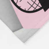 Licht Roze en Wit Voetbal met DIY-tekst Fleece Deken (Hoek)