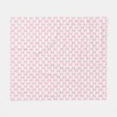 Licht Roze en Witte Legpuzzel Piece Patroon Fleece Deken (Voorkant (Horizontaal))