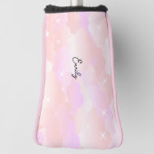 Licht Roze Esthetische pluizige wolken aangepaste  Golfheadcover (Draai 90)