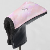 Licht Roze Esthetische pluizige wolken aangepaste  Golfheadcover (3/4 voorkant)