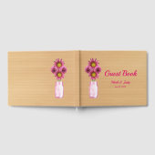 Licht Roze Floral Mason Jar Wedding Gastenboek (Volledig)