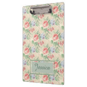 Licht  Roze Floral Patroon Aangepast Klembord (Links)