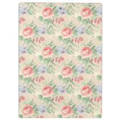 Licht  Roze Floral Patroon Aangepast Klembord (Achterkant)