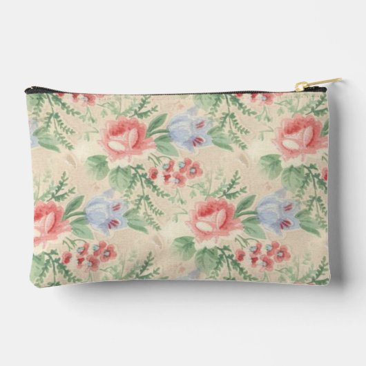 Licht  Roze Floral Patroonmonogram Etui (Achterkant)