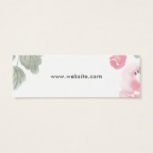 Licht roze Floral Waterverf Romantic Price Label Mini Visitekaartjes (Achterkant)