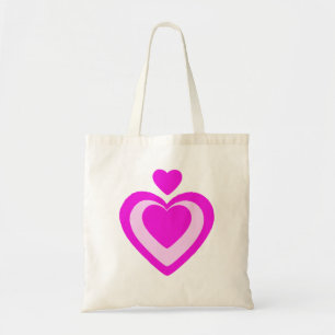LICHT ROZE FUCHSIA HARTEN TOTE BAG