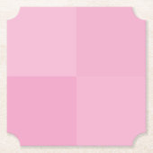 Licht roze geometrische vierkanten partij kartonnen onderzetters (Voorkant)