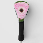Licht roze Gerbera Daisy Floral gepersonaliseerd Golfheadcover (Voorkant)