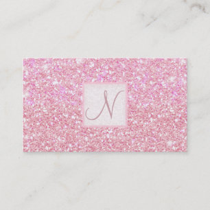 Licht Roze Glitter Chic Glam Glitzy Salon Spa Visitekaartje