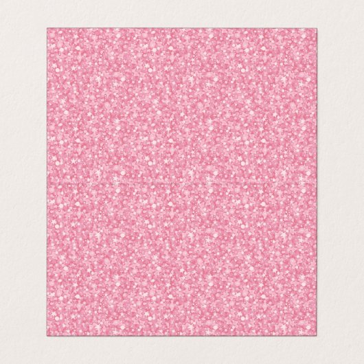 Licht roze glitter en goud Lijst Visitekaartje (Binnenkant ongevouwen)